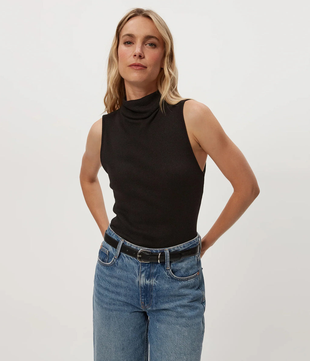 Zira Shine Tank in Black
