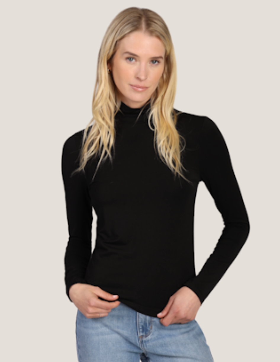 Essential Turtleneck in Black
