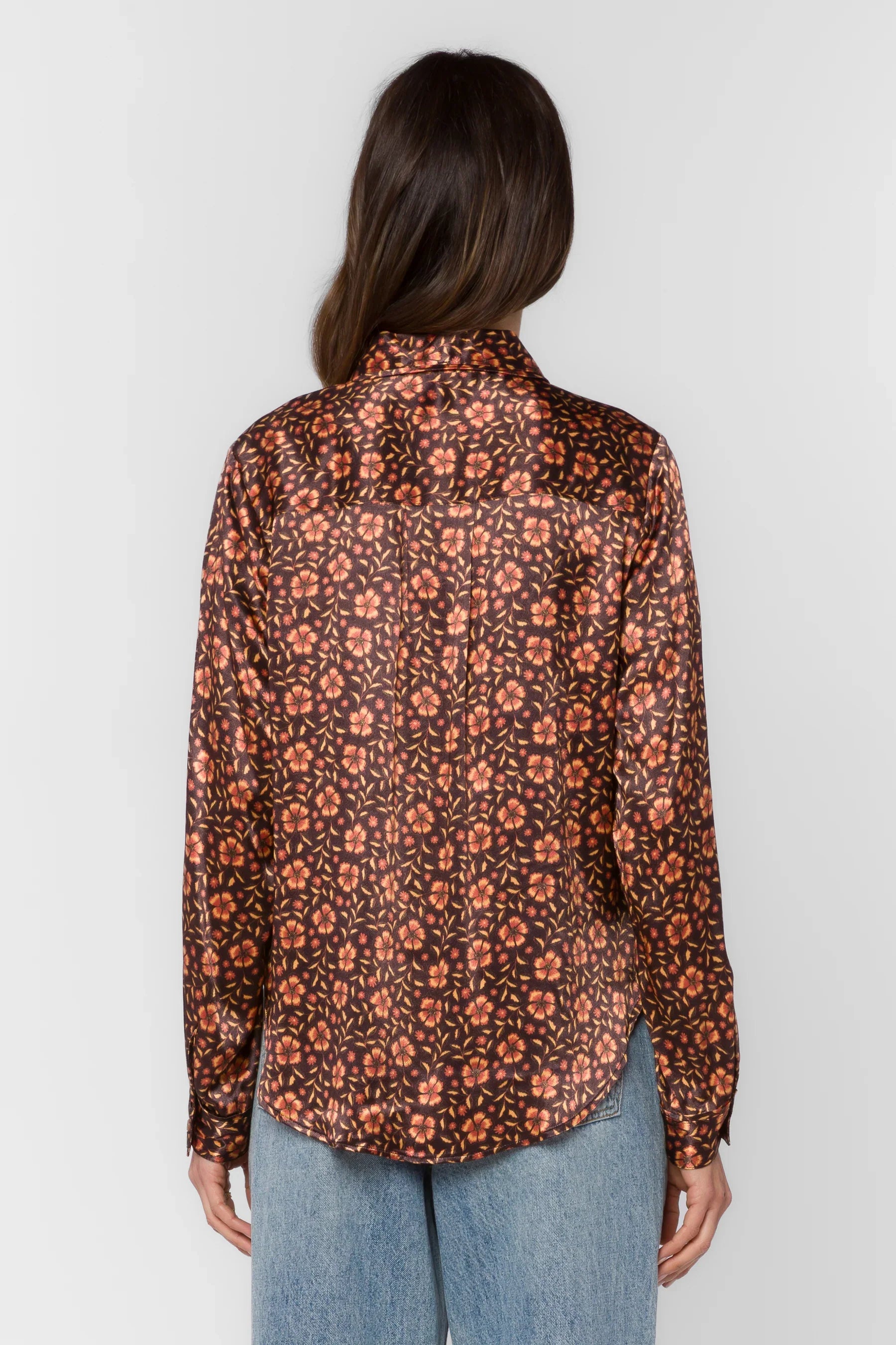 Holden Blouse in Brown Pansy