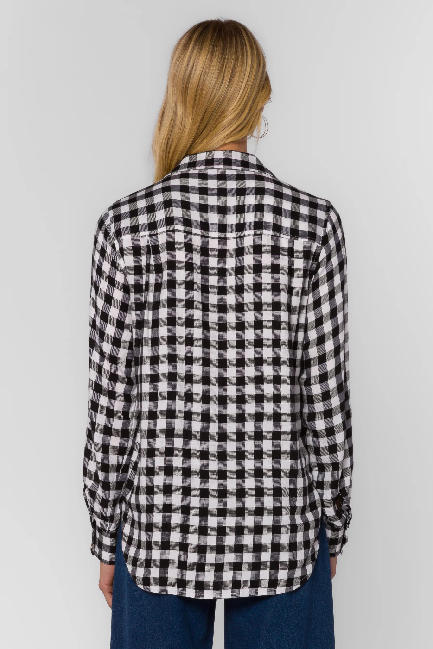 Kacia Gingham Shirt in Black/White