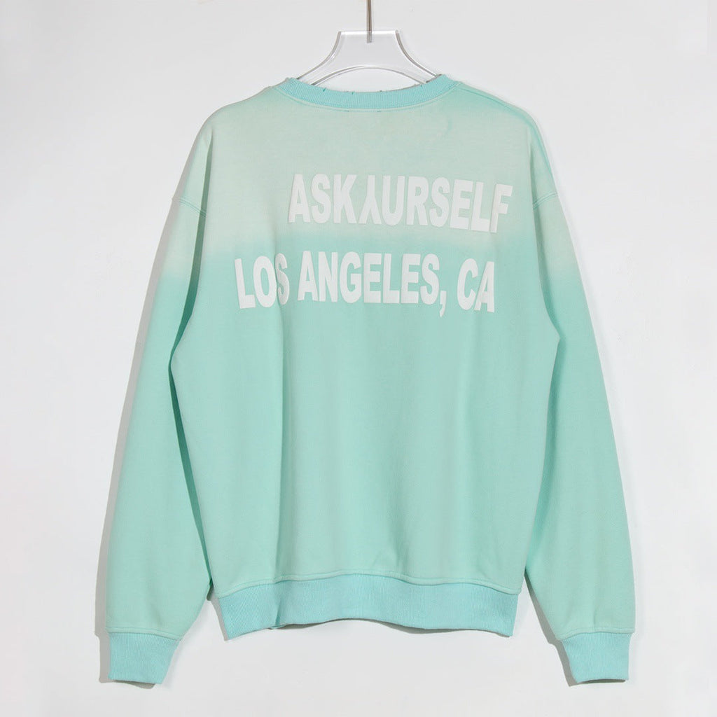 Askyurself Hoodie round Neck Sweater High Street Casual Men and Women
