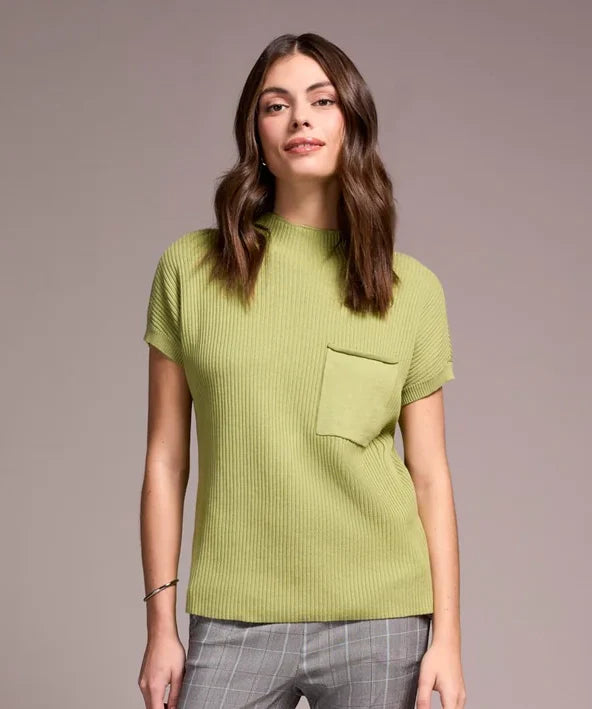 Short Sleeve Dolman Sweater in Wasabi