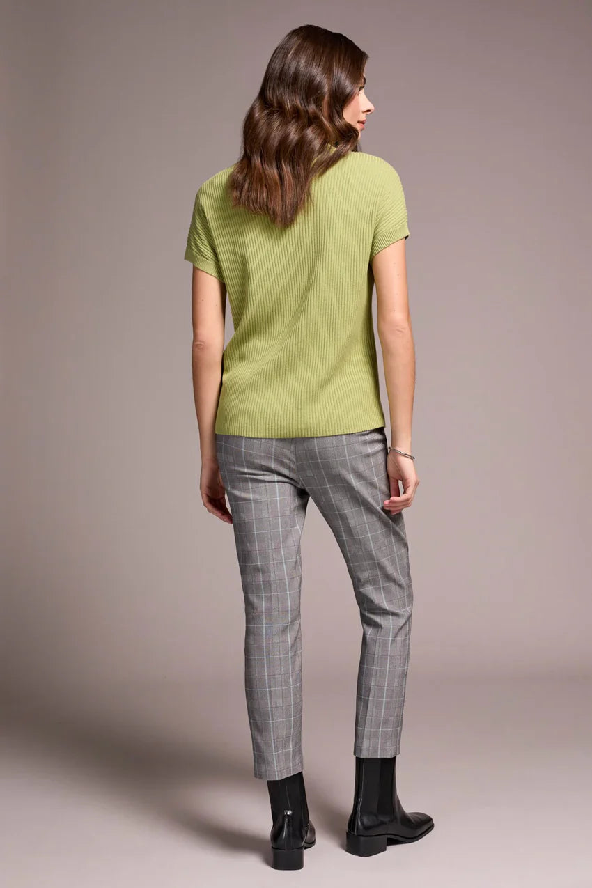 Short Sleeve Dolman Sweater in Wasabi
